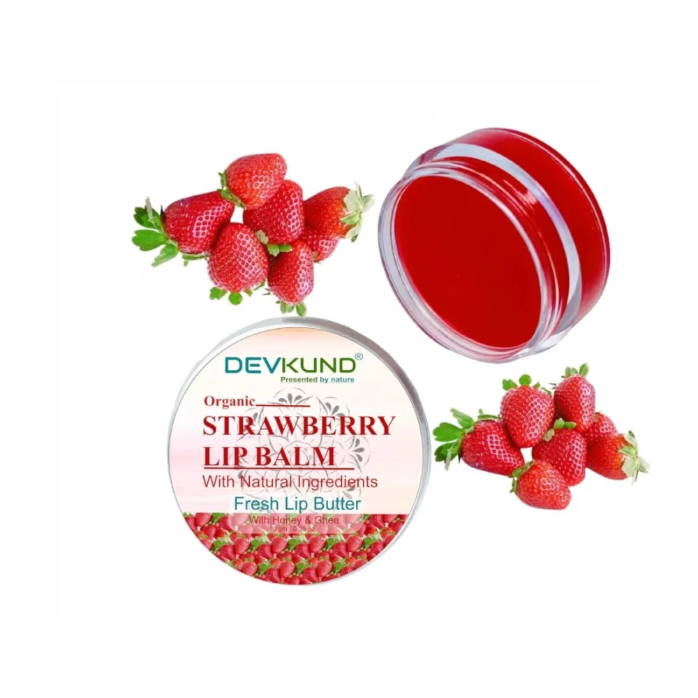 Generic Unisex Herbal Dark And Chapped Lips Strawberry Lip Balm (10gm)