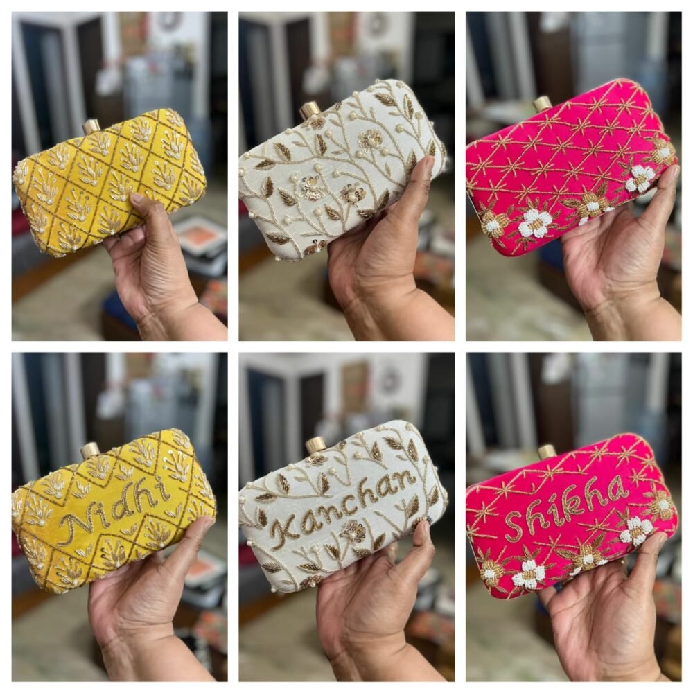 Embroidered Custmized clutch - Image 4